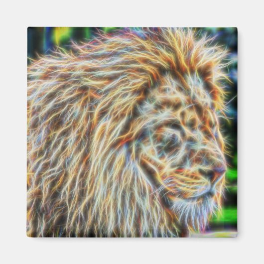 Fractal Lion Magneet (Voorkant)