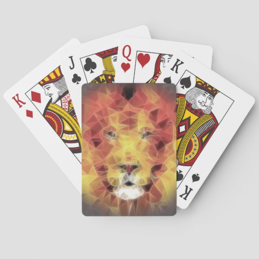 Fractal lion pokerkaarten (Achterkant)