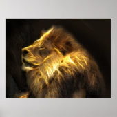 Fractal lion poster (Voorkant)
