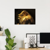 Fractal lion poster (Thuiskantoor)