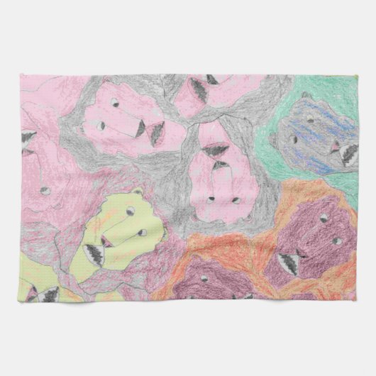 Fractal Lions-handdoek Theedoek (Horizontaal)