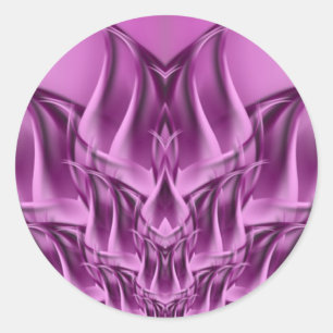 Fractal Lotus Flower Abstract Ronde Sticker
