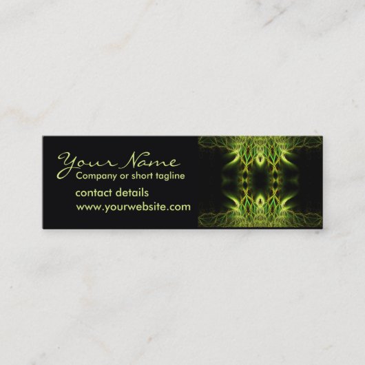 Fractal Lotus Profile Card Mini Visitekaartje (Voorkant)