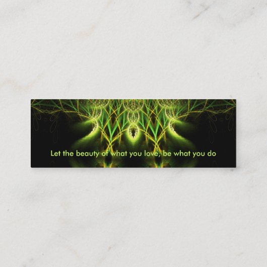 Fractal Lotus Profile Card Mini Visitekaartje (Achterkant)