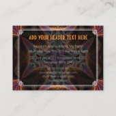 Fractal Love Hearts Birthday Mini Invitations Informatiekaartje (Achterkant)
