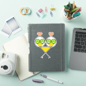 Fractal Lovebirds Custom-Cut Vinyl Sticker (iPad Cover)