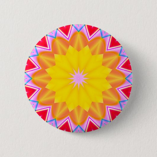 Fractal Mandala - 02 Ronde Button 5,7 Cm (Voorkant)