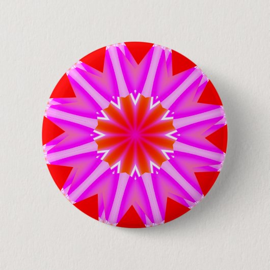 Fractal Mandala - 04 Ronde Button 5,7 Cm (Voorkant)