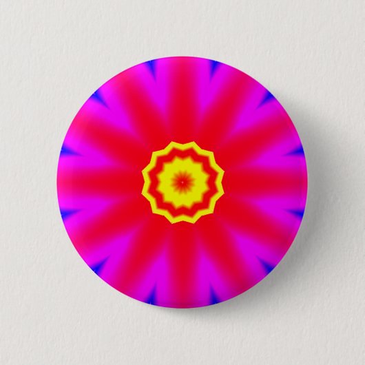 Fractal Mandala - 06 Ronde Button 5,7 Cm (Voorkant)