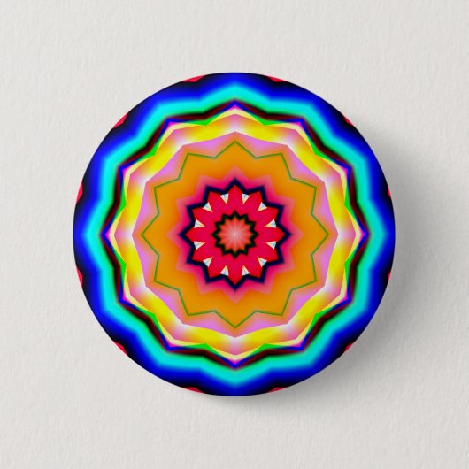 Fractal Mandala - 07 Ronde Button 5,7 Cm (Voorkant)