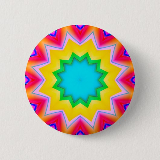 Fractal Mandala - 11 Ronde Button 5,7 Cm (Voorkant)