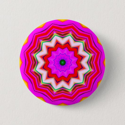 Fractal Mandala - 17 Ronde Button 5,7 Cm (Voorkant)
