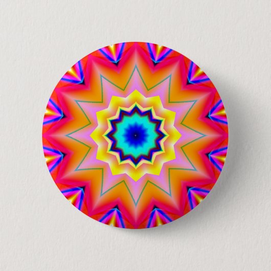 Fractal Mandala - 19 Ronde Button 5,7 Cm (Voorkant)