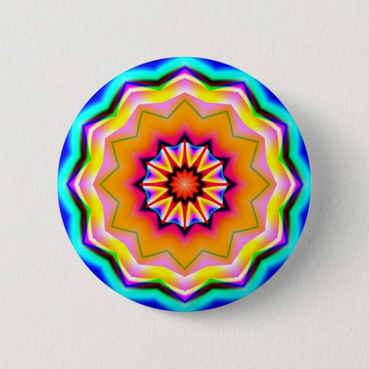 Fractal Mandala - 20 Ronde Button 5,7 Cm (Voorkant)