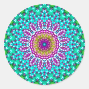 Fractal Mandala 3 Ronde Sticker
