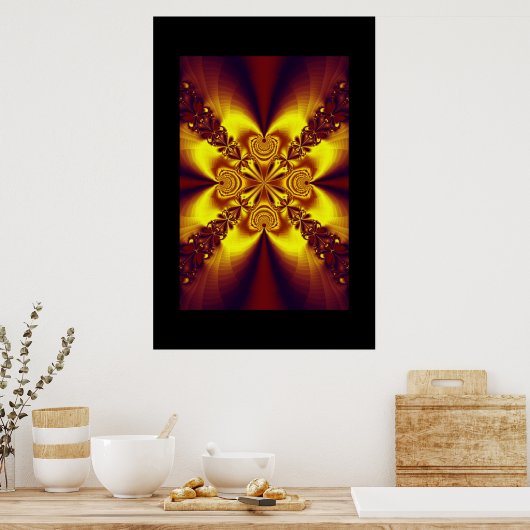 Fractal Mandala 6 Poster (Keuken)