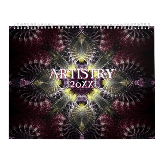 Fractal Mandala Artistry 12 maanden wandkalender Kalender (Hoes)