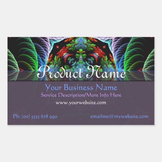 Fractal Mandala Arts Product Label Sticker (Voorkant)