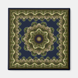 Fractal mandala fairy framed ornament magneet