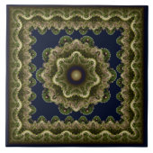 Fractal mandala fairy framed ornament tegeltje (Voorkant)