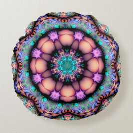 Fractal Mandala Floral Psychedelic Art Rond Kussen