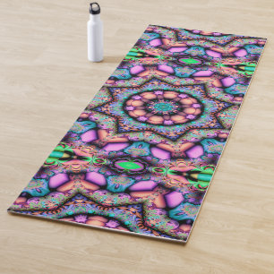 Fractal Mandala Floral Psychedelic Art Yogamat