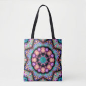 Fractal Mandala Floral Psychedelic Canvas tas (Voorkant)