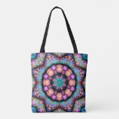 Fractal Mandala Floral Psychedelic Canvas tas (Achterkant)