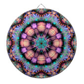 Fractal Mandala Floral Psychedelic Dartbord (Voorkant)