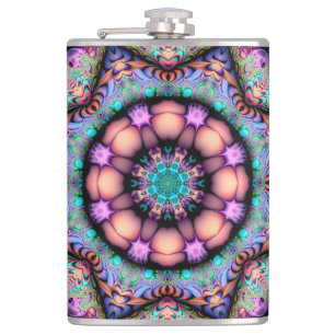 Fractal Mandala Floral Psychedelic Heupfles