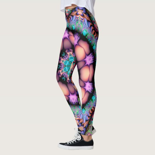Fractal Mandala Floral Psychedelic Leggings (Links)