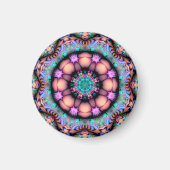 Fractal Mandala Floral Psychedelic Magneet (Voorkant)
