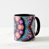 Fractal Mandala Floral Psychedelic Mok (Voorkant rechts)