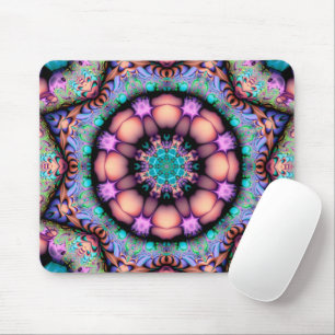 Fractal Mandala Floral Psychedelic Muismat