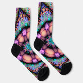 Fractal Mandala Floral Psychedelic Sokken (Rechts)