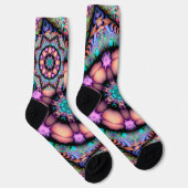 Fractal Mandala Floral Psychedelic Sokken (Rechts)