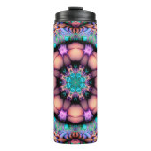 Fractal Mandala Floral Psychedelic Thermosbeker (Voorkant)