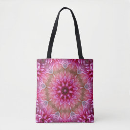 Fractal Mandala Floral Psychedelic Tote Bag