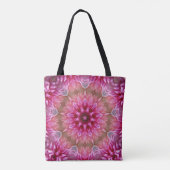 Fractal Mandala Floral Psychedelic Tote Bag (Achterkant)