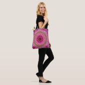 Fractal Mandala Floral Psychedelic Tote Bag (Op model)