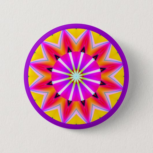 Fractal Mandala - Gepersonaliseerd Ronde Button 5,7 Cm (Voorkant)