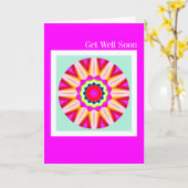 Fractal Mandala - haal snel weer goed - II Kaart (Gele Bloem)