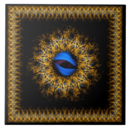 Fractal mandala king's oog tegeltje