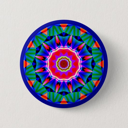 Fractal Mandala Ronde Button 5,7 Cm (Voorkant)