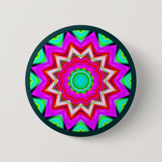Fractal Mandala Ronde Button 5,7 Cm (Voorkant)