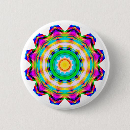 Fractal Mandala Ronde Button 5,7 Cm (Voorkant)