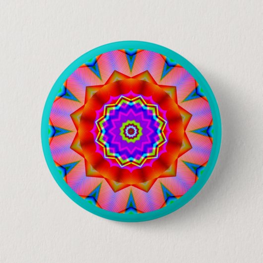 Fractal Mandala Ronde Button 5,7 Cm (Voorkant)