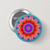 Fractal Mandala Ronde Button 5,7 Cm (Voorkant /achterkant)
