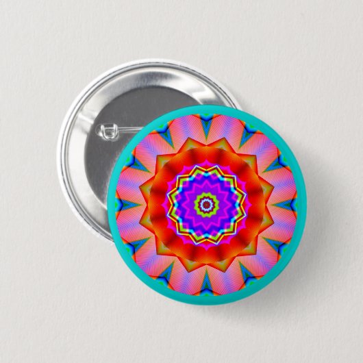 Fractal Mandala Ronde Button 5,7 Cm (Voorkant /achterkant)