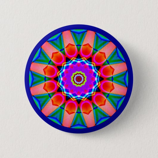 Fractal Mandala Ronde Button 5,7 Cm (Voorkant)